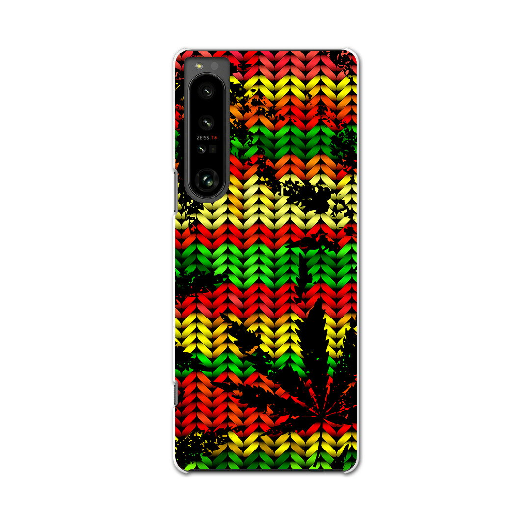Xperia 1 IV 専用ハードケース SO-51C / SOG06 / A201SO 共通対応 so51c igcase スマホカバー カバー ケース pc ハードケース 011750 レゲエ　カラフル　植物