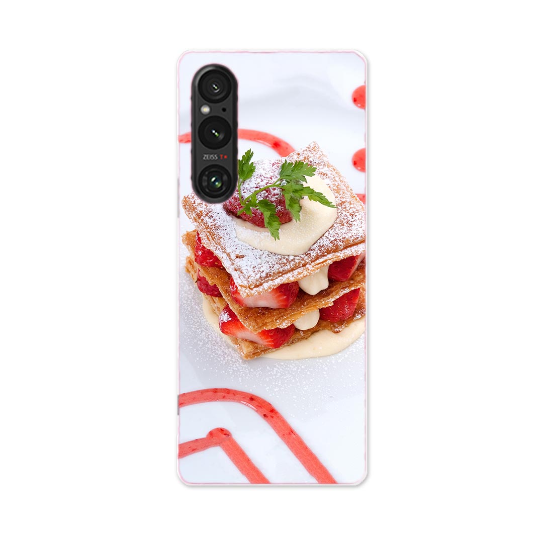 ミルフィーユ Xperia 1 V SO-51D SOG10 XQ-DQ44 専用 ケース 共通対応 so51d igcase スマホカバー カバー ケース pc ハードケース 000193 ケーキ　いちご　ミルフィーユ