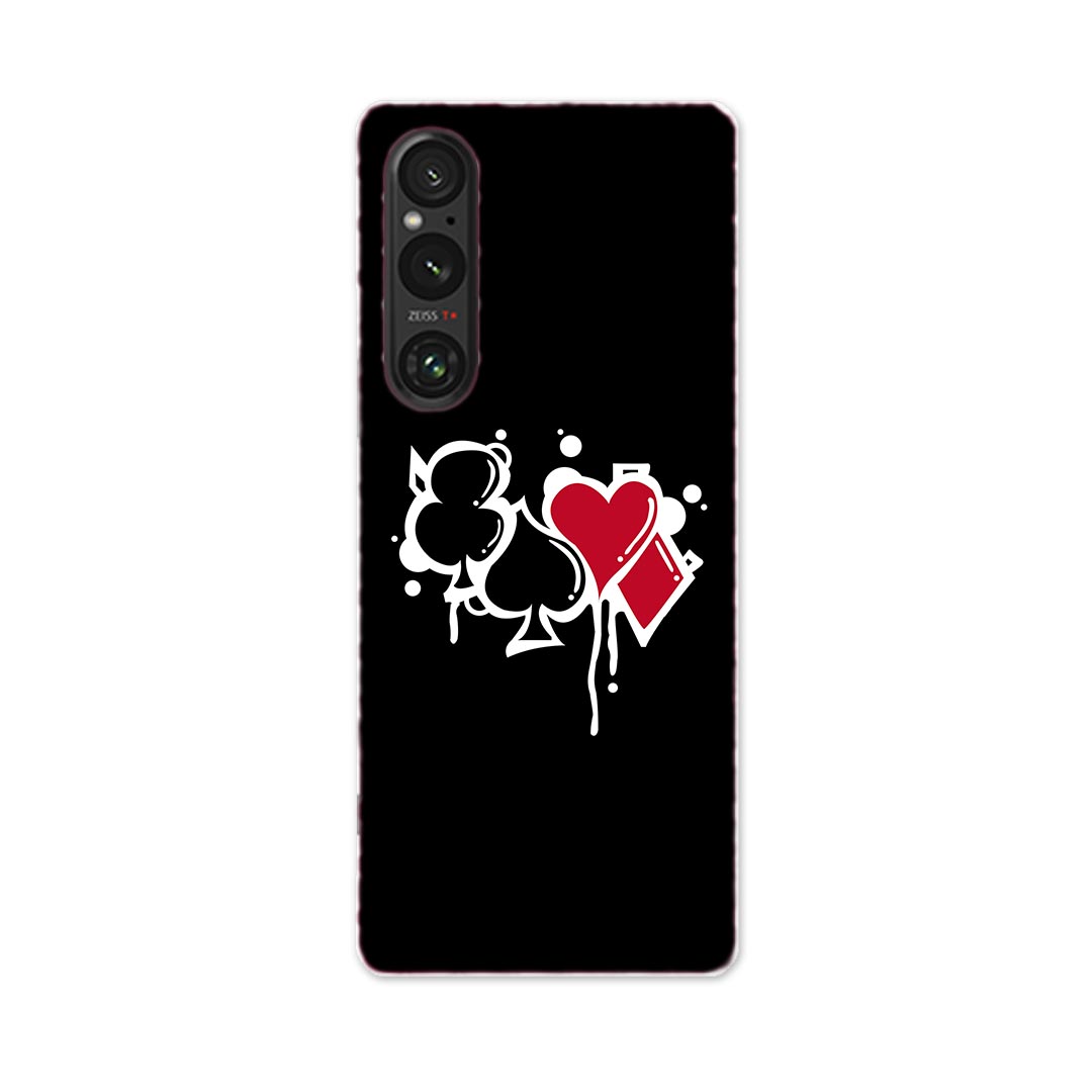 Xperia 1 V SO-51D SOG10 XQ-DQ44 専用 ケース 共通対応 so51d igcase スマホカバー カバー ケース pc ハードケース 001528 クローバー トランプ