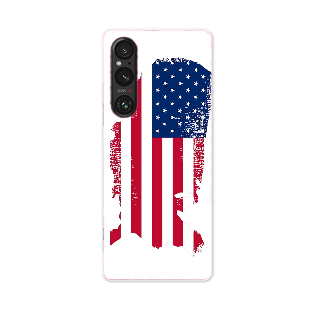 Xperia 1 V SO-51D SOG10 XQ-DQ44 専用 ケース 共通対応 so51d igcase スマホカバー カバー ケース pc ハードケース 018978 国旗 united_states アメリカ