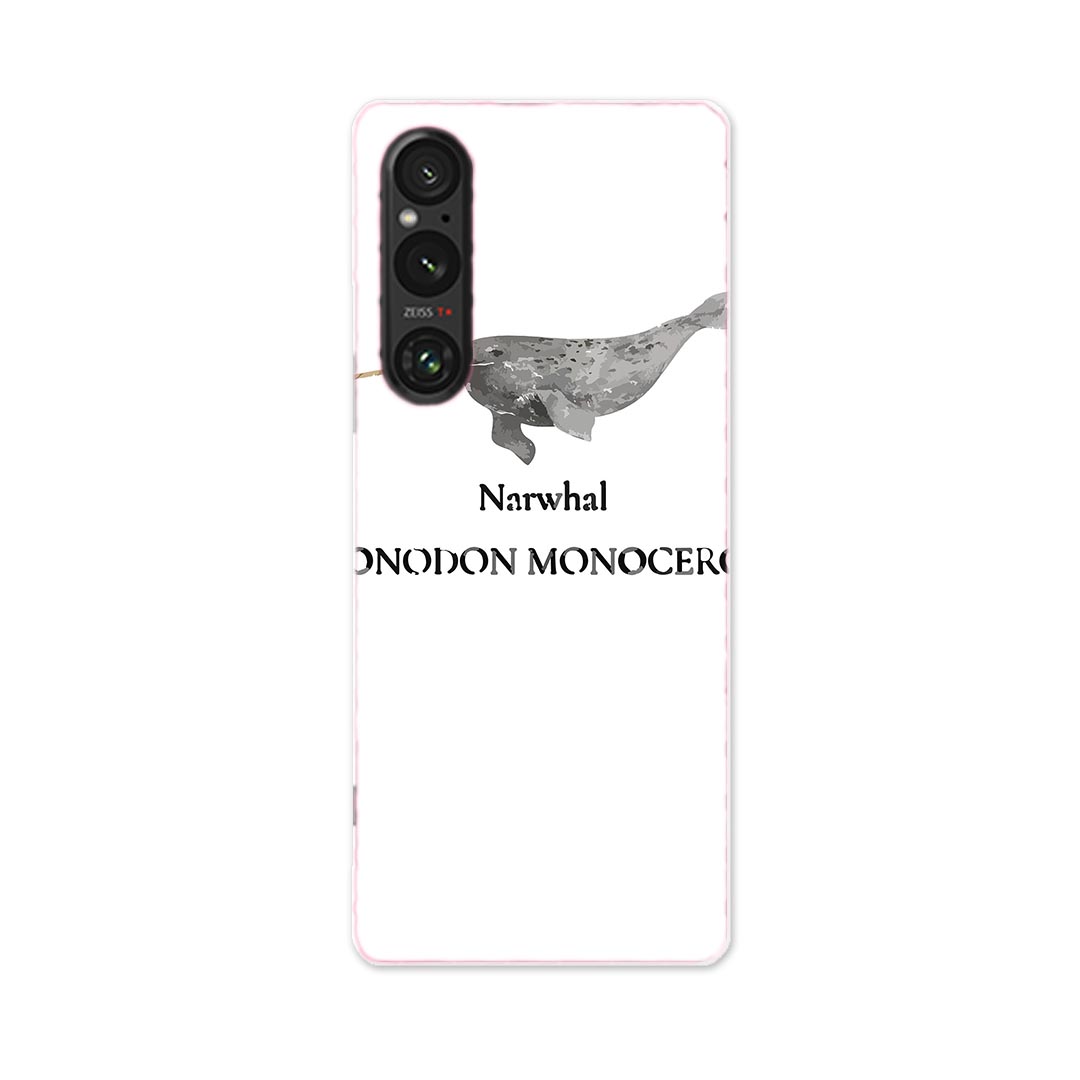 Xperia 1 V SO-51D SOG10 XQ-DQ44 専用 ケース 共通対応 so51d igcase スマホカバー カバー ケース pc ハードケース 019746 デザイン 海の生物 イッカク narwhal