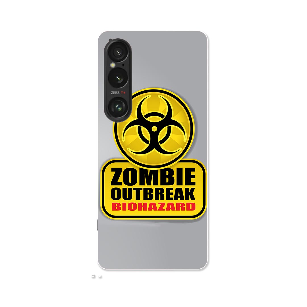 Xperia 1 VI 用 ハードケース SO-51E / SOG13 / A401SO 共通対応 ハード ケース so51e 対応 ケース カバー 001180 標識 ゾンビ バイオハザード