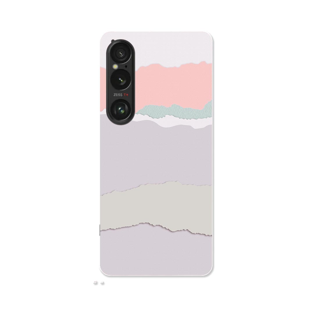 Xperia 1 VI 用 ハードケース SO-51E / SOG13 / A401SO 共通対応 ハード ケース so51e 対応 ケース カバー 023893 パステルカラー　ペーパー風