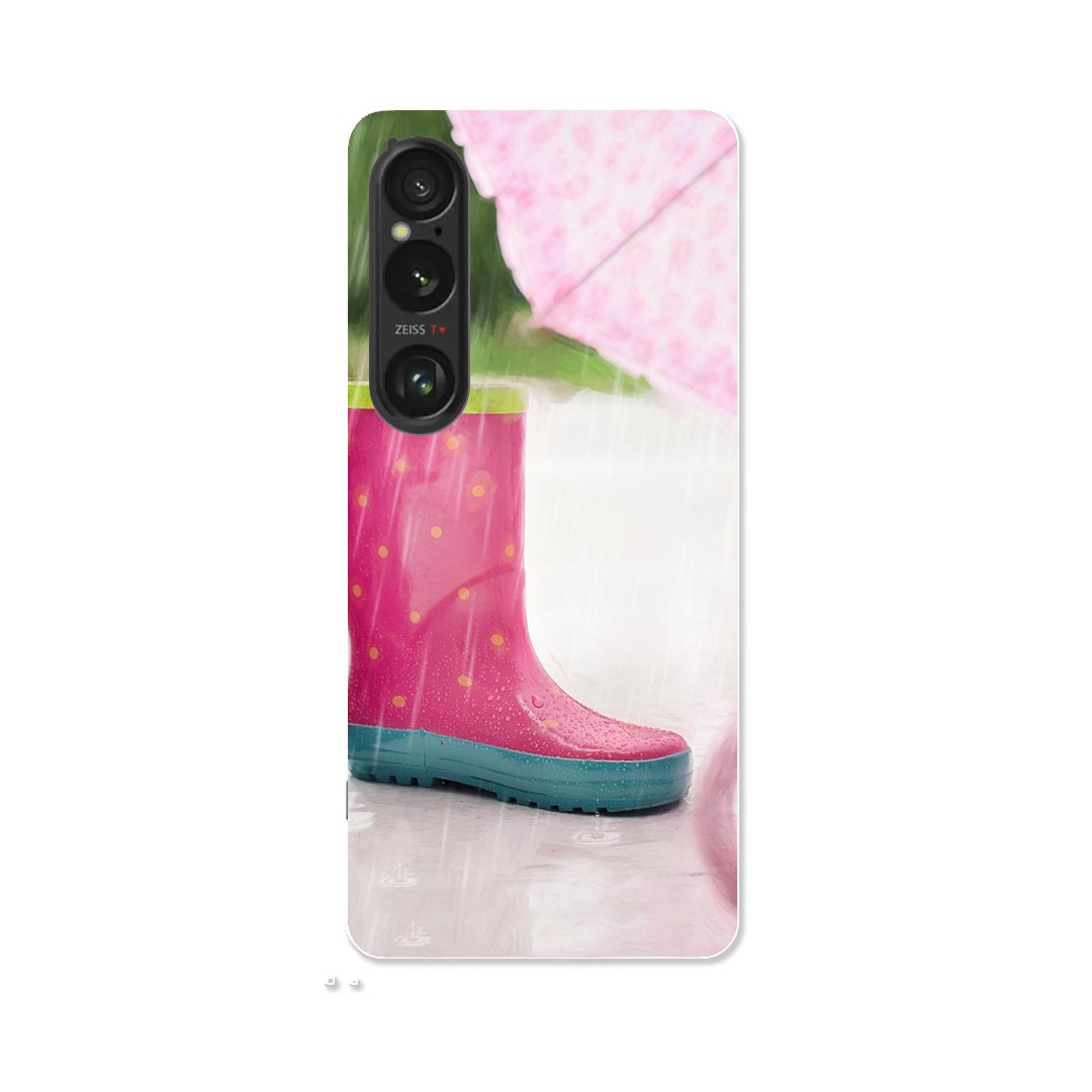 Xperia 1 VI 用 ハードケース SO-51E / SOG13 / A401SO 共通対応 ハード ケース so51e 対応 ケース カバー 025794 雨 レインブーツ 長靴