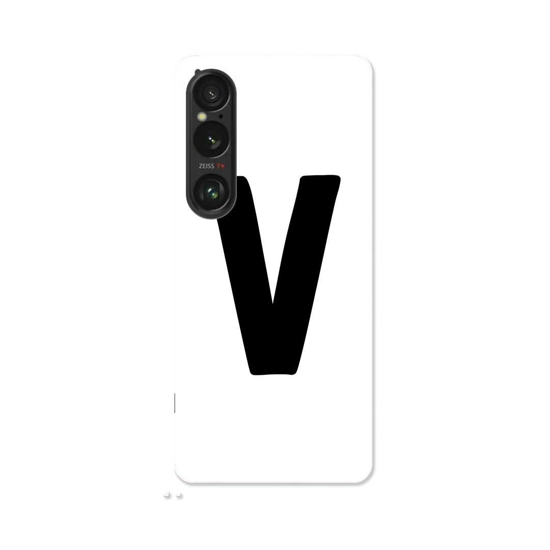 乐天商城 - Xperia 1 VI 用 ハードケース SO-51E / SOG13 / A401SO 共通対応 ハード ケース so51e 対応 ケース カバー 019202 文字 v アルファベット