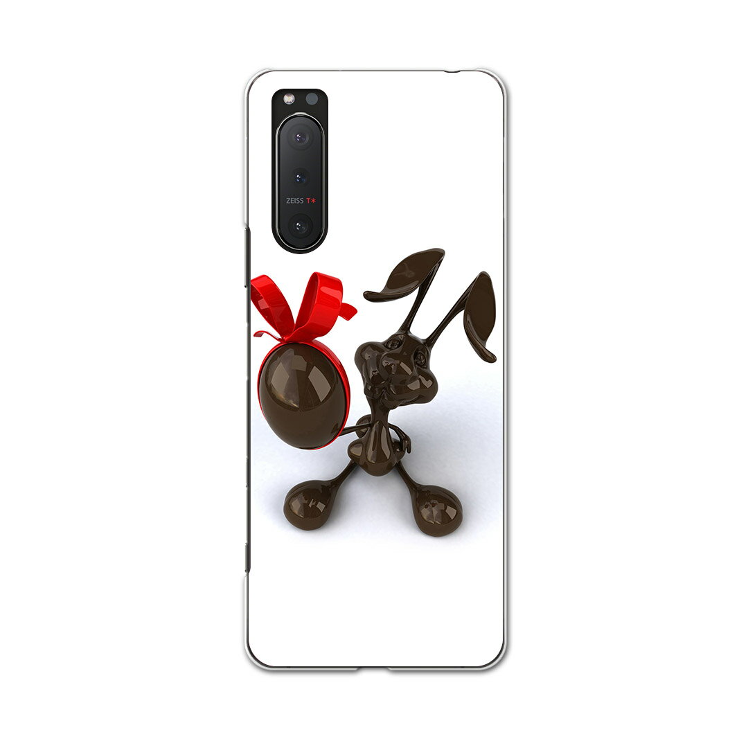 Xperia 5 II SO-52A 専用ハードケース igcase ドコモ docomo スマホカバー カバー ケース pc ハードケース 001011 ユニーク うさぎ　リボン