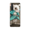 Xperia 5 II SO-52A 専用ハードケース igcase ドコモ docomo スマホカバー カバー ケース pc ハードケース 007895 アニマル イラスト うさぎ 兎 アリス 時計