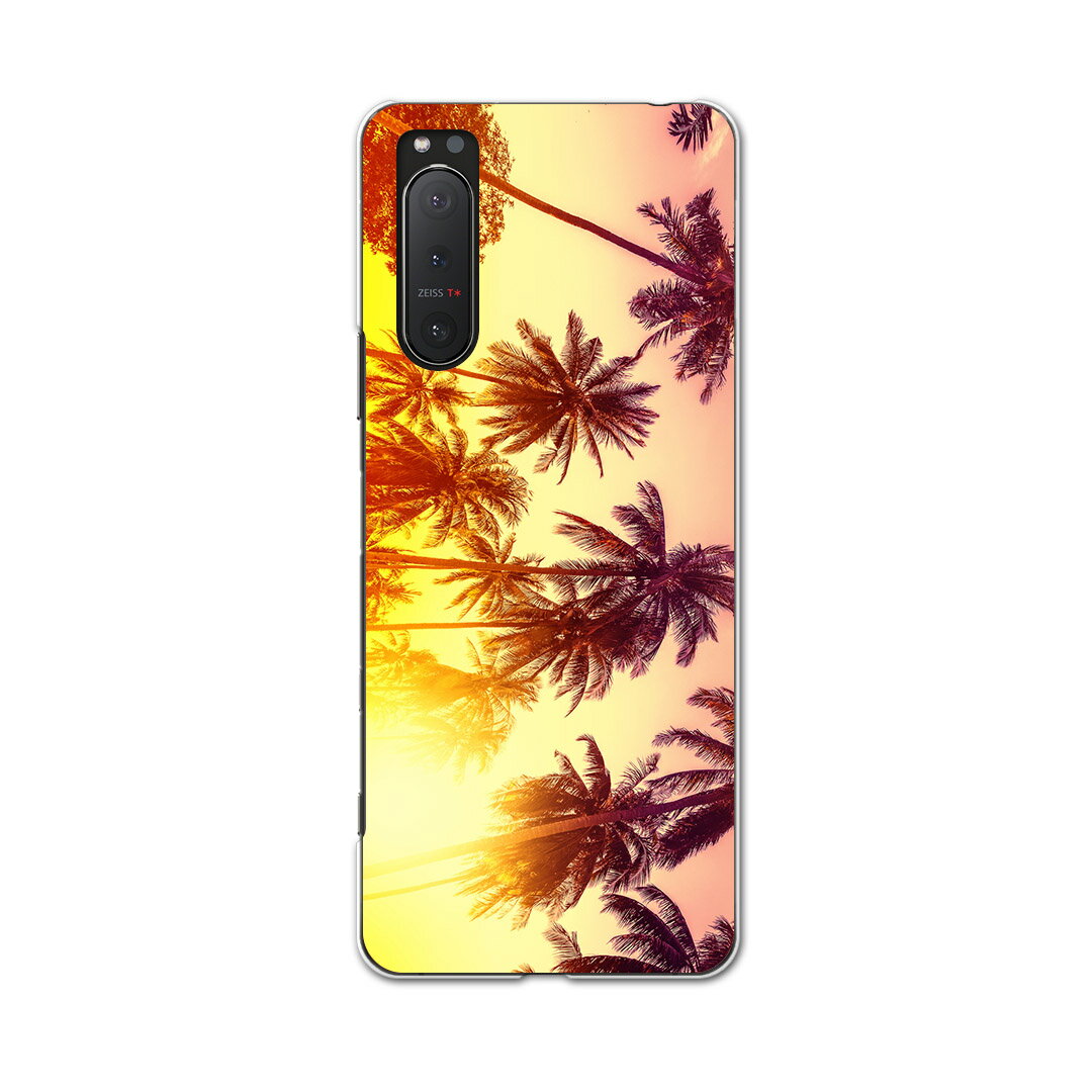 Mobile Phone Cases - Xperia 5 II SO-52A 専用ハードケース igcase ドコモ docomo スマホカバー カバー ケース pc ハードケース 011302 夏　ヤシの木　夕日