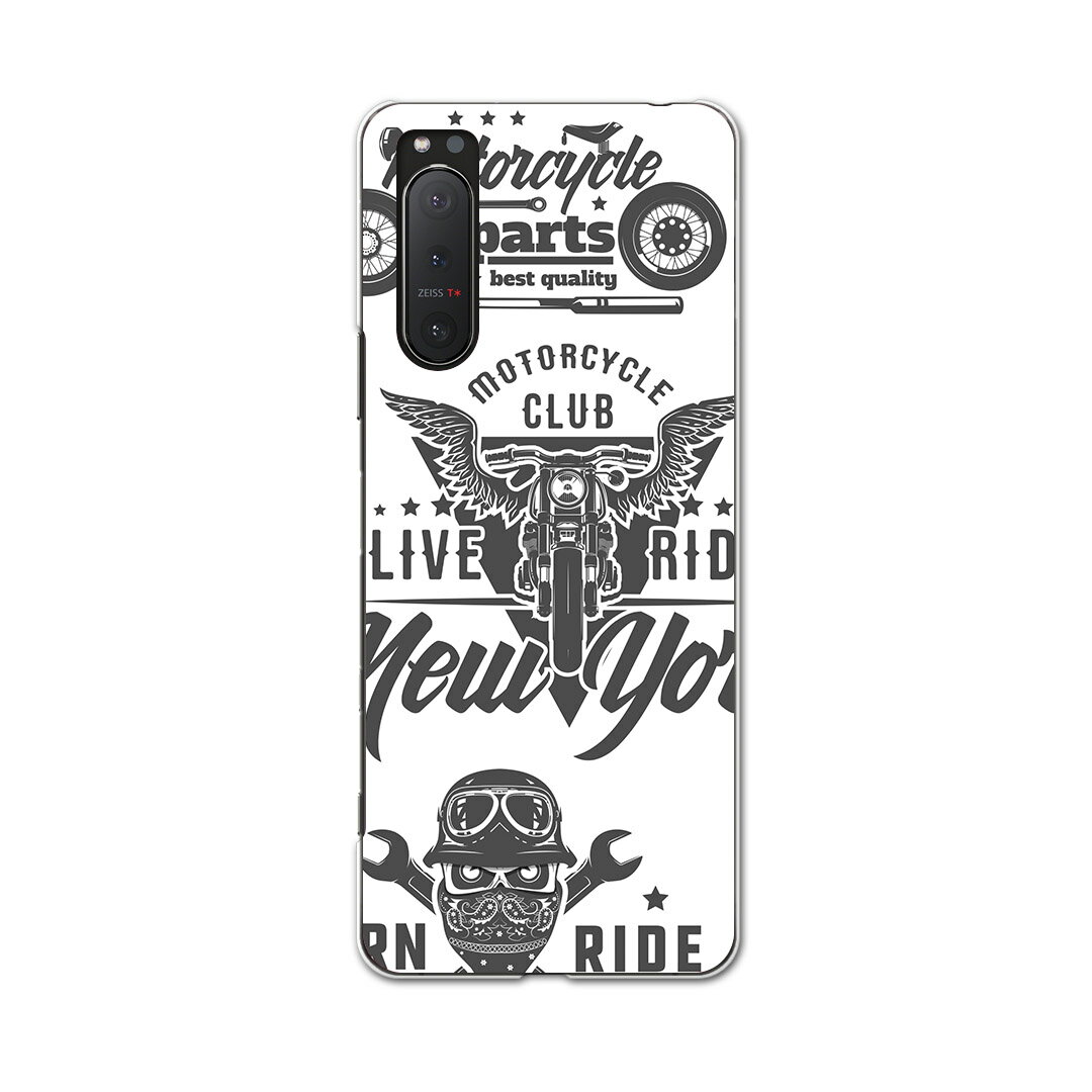 Xperia 5 II SO-52A 専用ハードケース igcase ドコモ docomo スマホカバー カバー ケース pc ハードケース 011988 英字　かっこいい　スカル