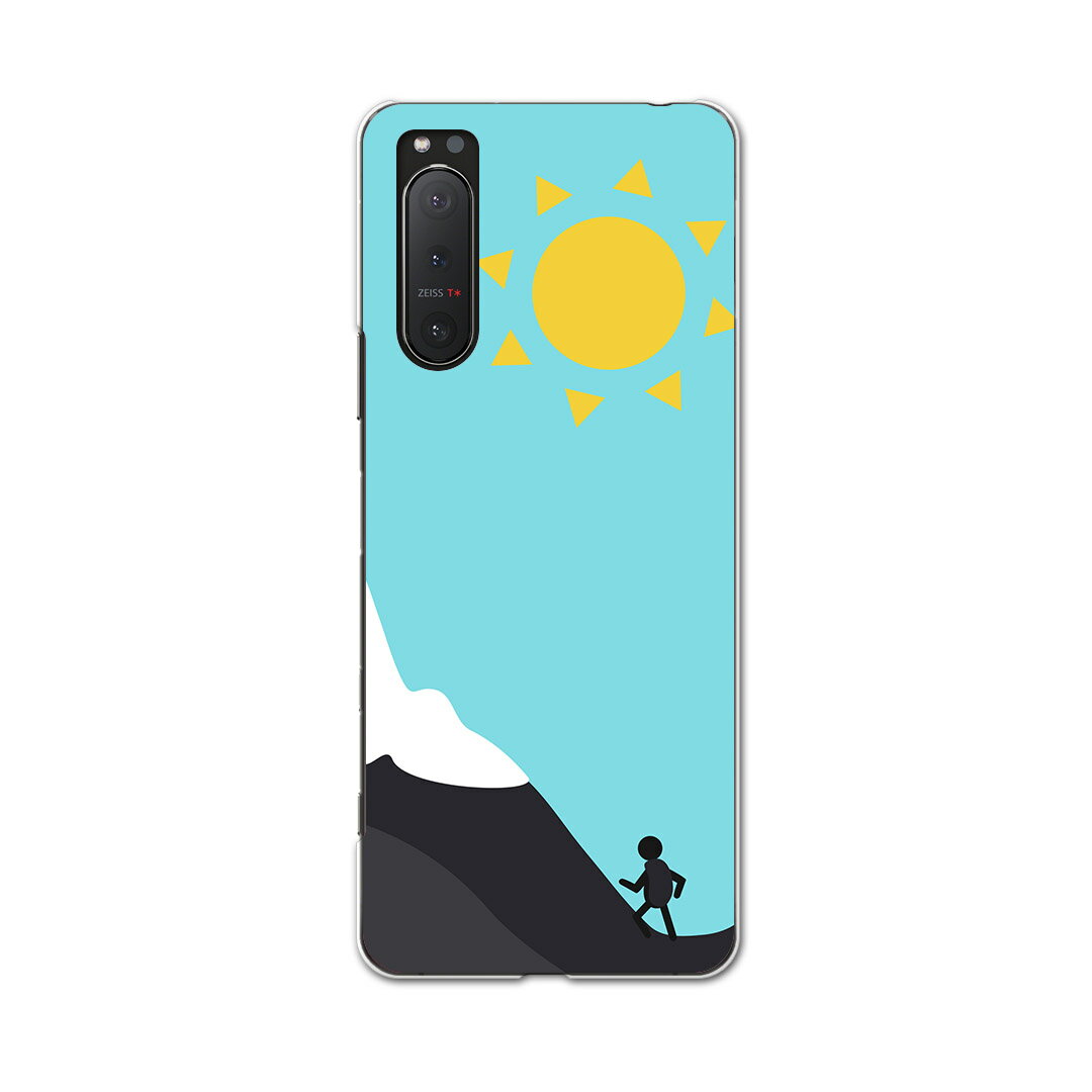 乐天商城 - Xperia 5 II SO-52A 専用ハードケース igcase ドコモ docomo スマホカバー カバー ケース pc ハードケース 013512 山　マウンテン　旗