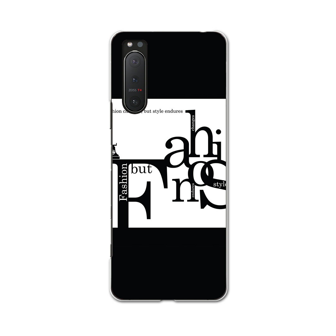 Xperia 5 II SO-52A 専用ハードケース igcase ドコモ docomo スマホカバー カバー ケース pc ハードケース 016486 英語　モノクロ　英文(2)