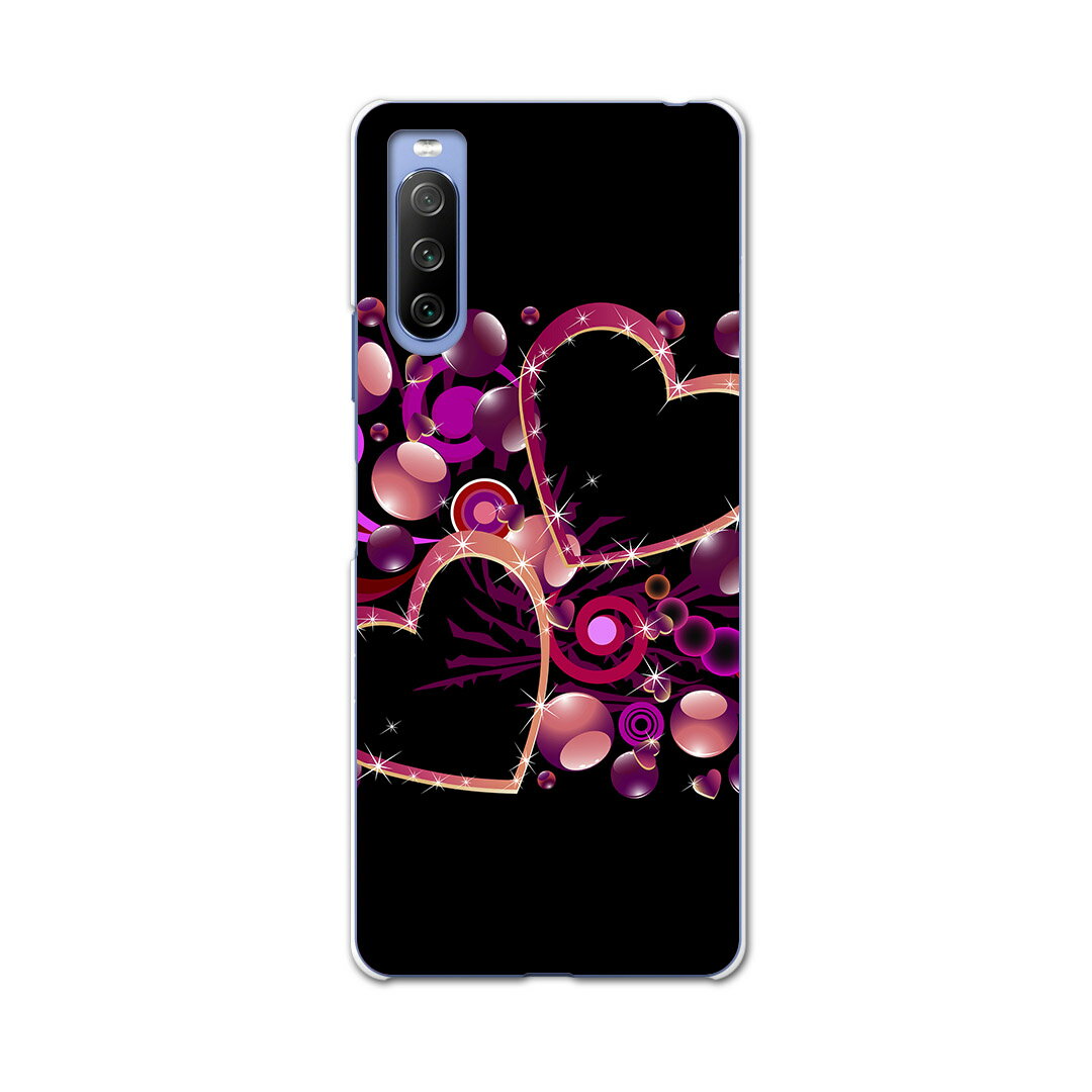 乐天商城 - SO-52B Xperia 10 III 用 ハードケース 001210 ハート　キラキラ