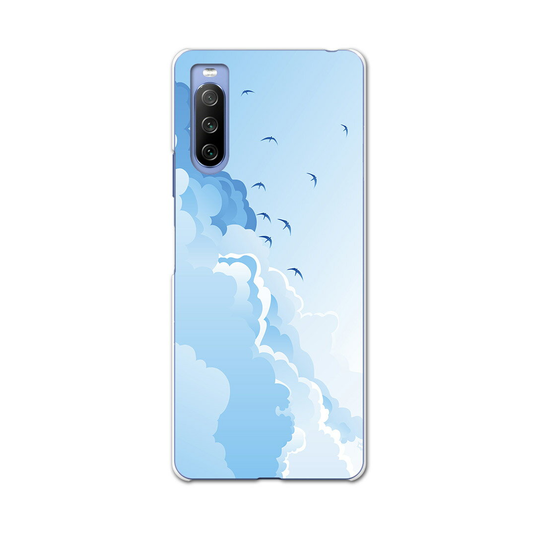 Rakuten - SO-52B Xperia 10 III 用 ハードケース 001359 鳥　青空