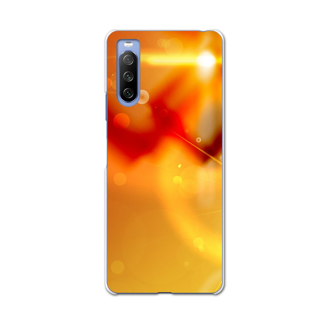 Rakuten - SOG04 SONY Xperia 10 III エクスペリア ソニー SONY au エーユー スマホ カバー ケース スマホケース スマホカバー PC ハードケース 002009 シンプル　オレンジ
