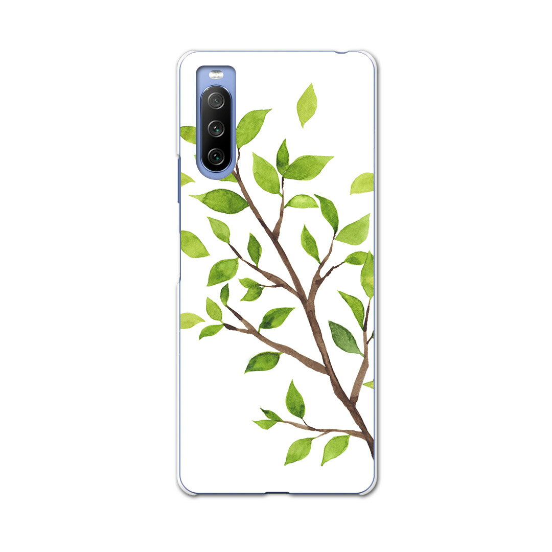 樂天商城 - SO-52B Xperia 10 III 用 ハードケース 009458 植物　シンプル　緑