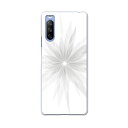 SOG04 SONY Xperia 10 III エクスペリア ソニー SONY au エーユー スマホ カバー ケース スマホケース スマホカバー PC ハードケース 009583 フラワー シンプル グレー(2)