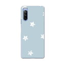 SOG04 SONY Xperia 10 III エクスペリア ソニー SONY au エーユー スマホ カバー ケース スマホケース スマホカバー PC ハードケース 009849 星 模様 青
