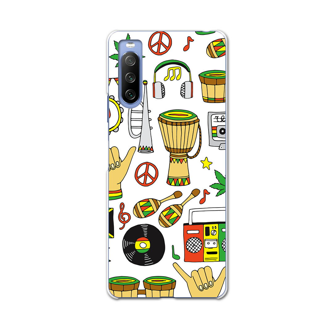 SOG04 SONY Xperia 10 III エクスペリア ソニー SONY au エーユー スマホ カバー ケース スマホケース スマホカバー PC ハードケース 010915 レゲエ　音楽　ミュージック
