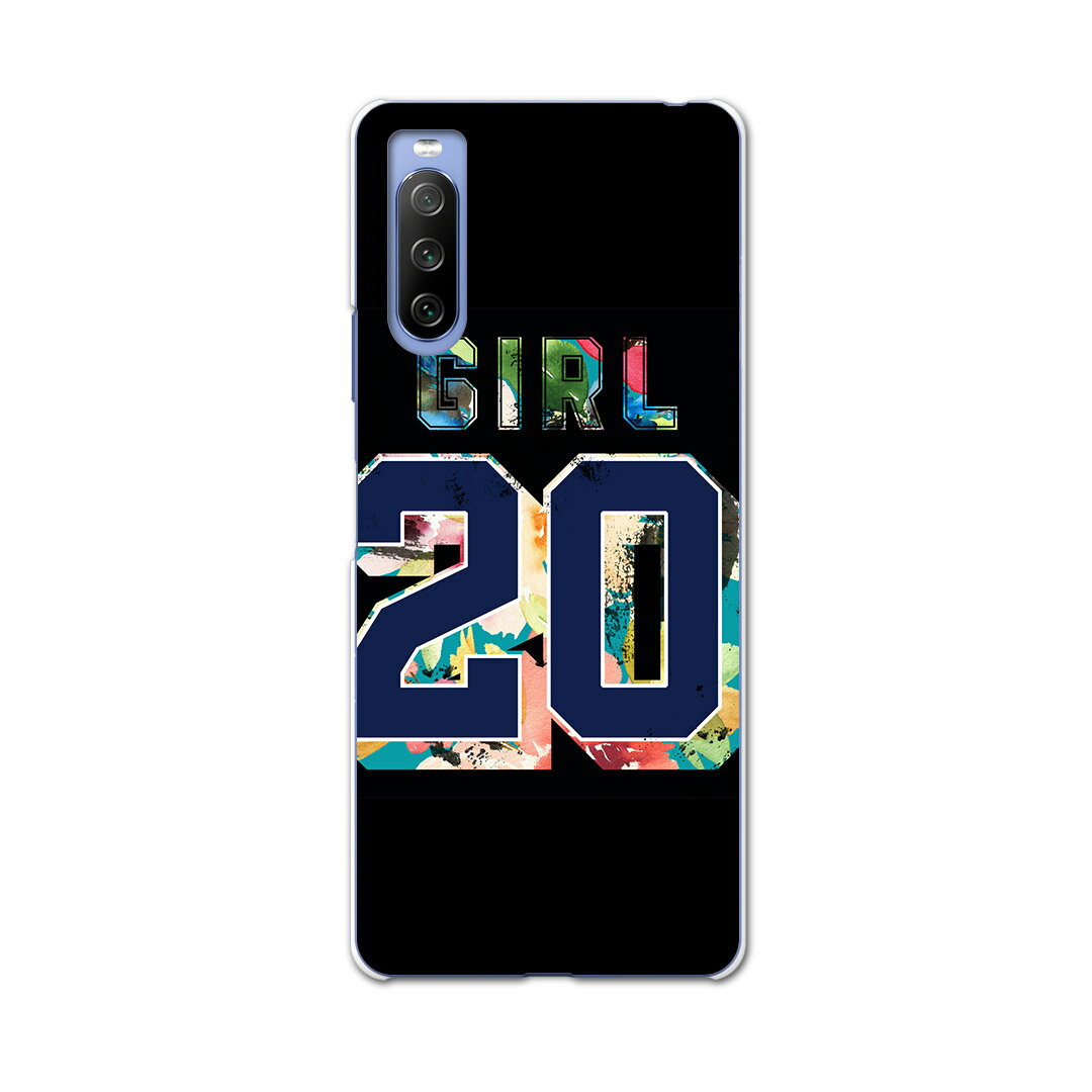 SO-52B Xperia 10 III 用 ハードケース 012303 英語　数字　ロゴ