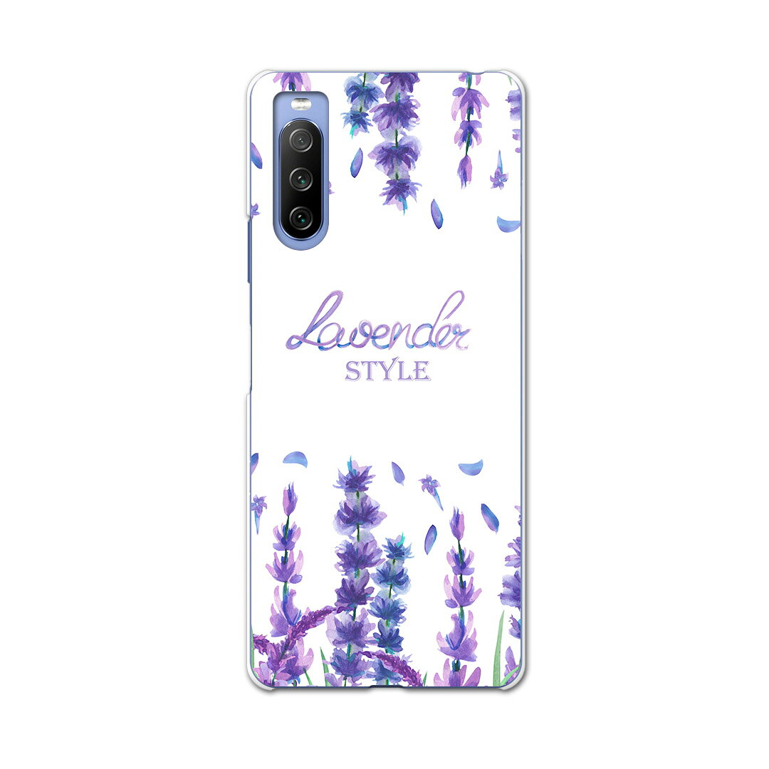 SO-52B Xperia 10 III 用 ハードケース 014330 花　　紫(2.0)