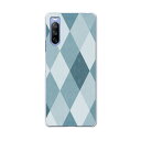 SO-52B Xperia 10 III 用 ハードケース 014378 模様 アーガイル