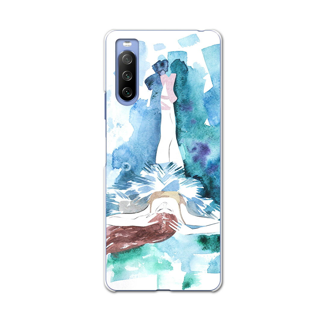 Rakuten - SOG04 SONY Xperia 10 III エクスペリア ソニー SONY au エーユー スマホ カバー ケース スマホケース スマホカバー PC ハードケース 014390 人物　バレエ　イラスト