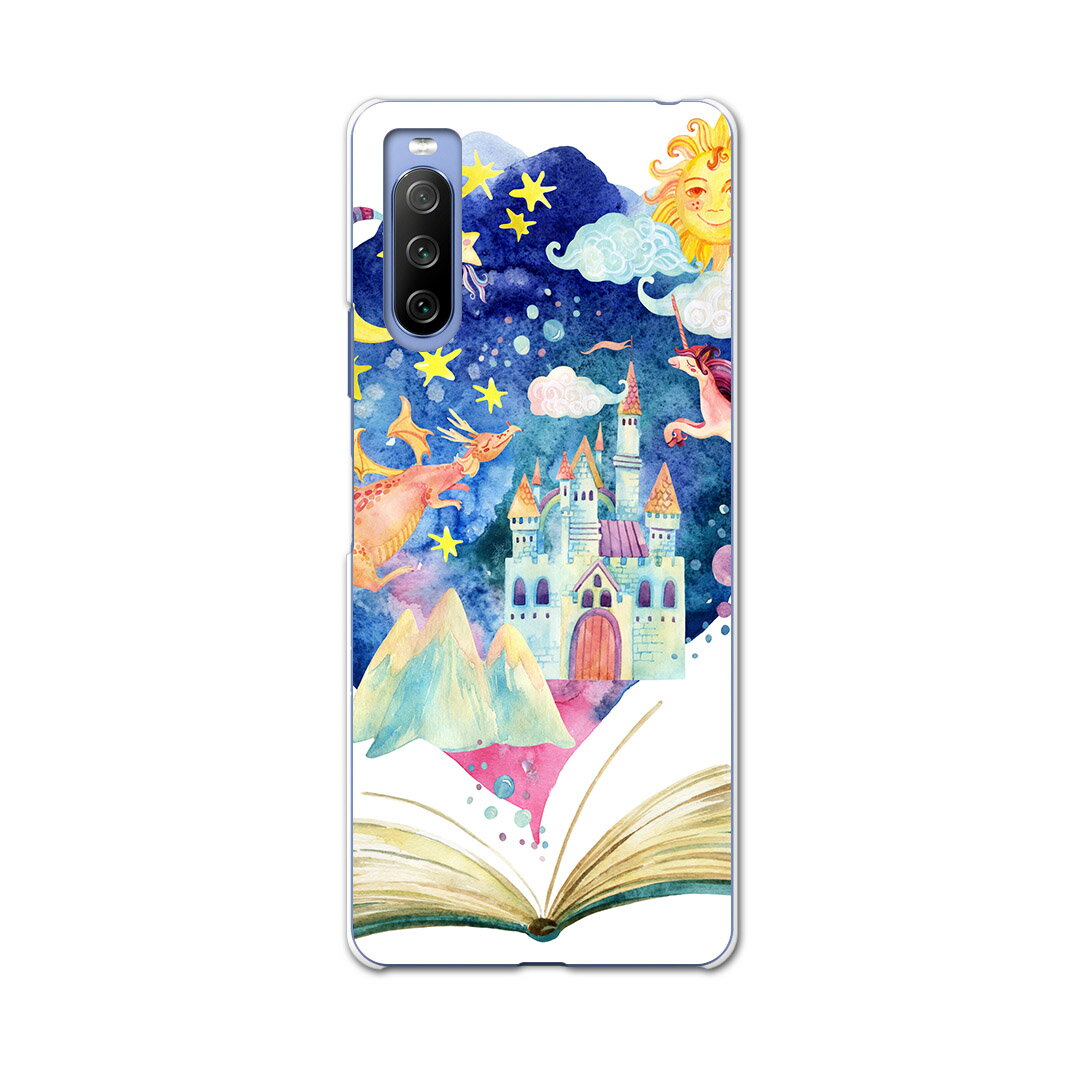 乐天商城 - SO-52B Xperia 10 III 用 ハードケース 014577 絵本　夜空　ユニコーン