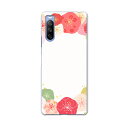 SO-52B Xperia 10 III 用 ハードケース 015512 カーネーション バラ ピンク 花 植物