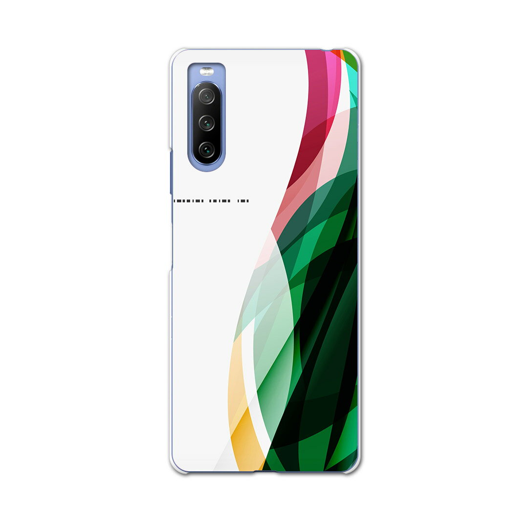 SOG04 SONY Xperia 10 III エクスペリア ソニー SONY au エーユー スマホ カバー ケース スマホケース スマホカバー PC ハードケース 016286 カラフル　螺線