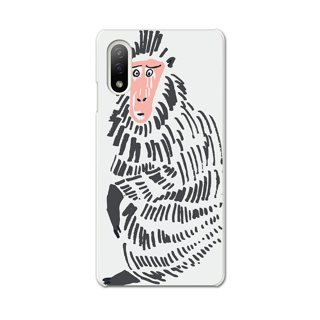 Xperia 10 IV 専用ハードケース SO-52C / SOG07 / A207SO 共通対応 so52c igcase スマホカバー カバー ケース pc ハードケース 011178 猿　動物　イラスト