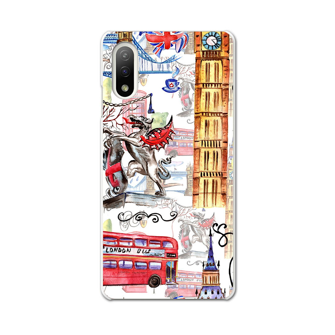Xperia 10 IV 専用ハードケース SO-52C / SOG07 / A207SO 共通対応 so52c igcase スマホカバー カバー ケース pc ハードケース 014848 ロンドン　イギリス　外国　イラスト