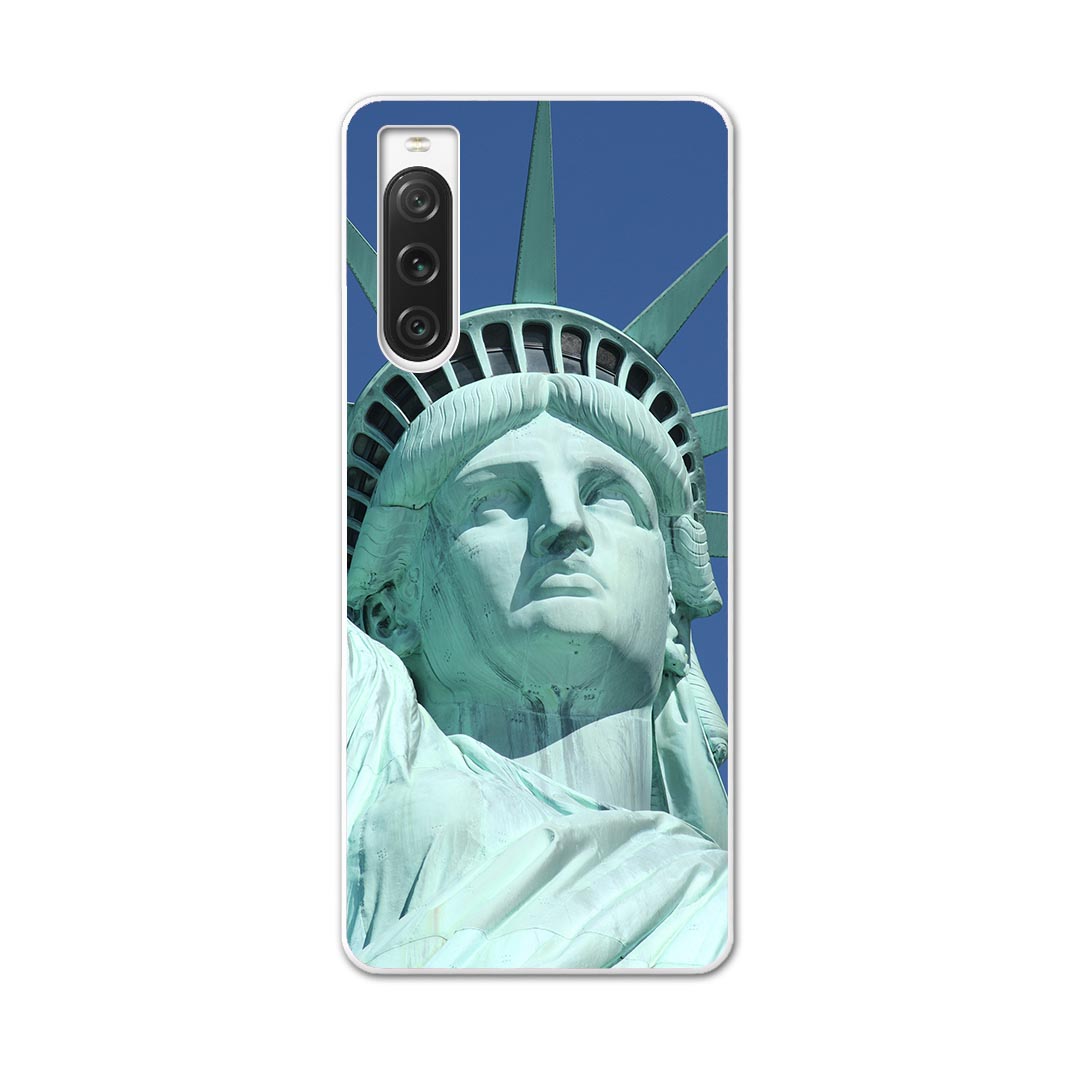 Xperia 10 V 用ハード ケース SO-52D / SOG11 / A302SO / XQ-DC44 各種対応 ケース カバー so52d ハードケース 000162 自由の女神　アメリカ　銅像