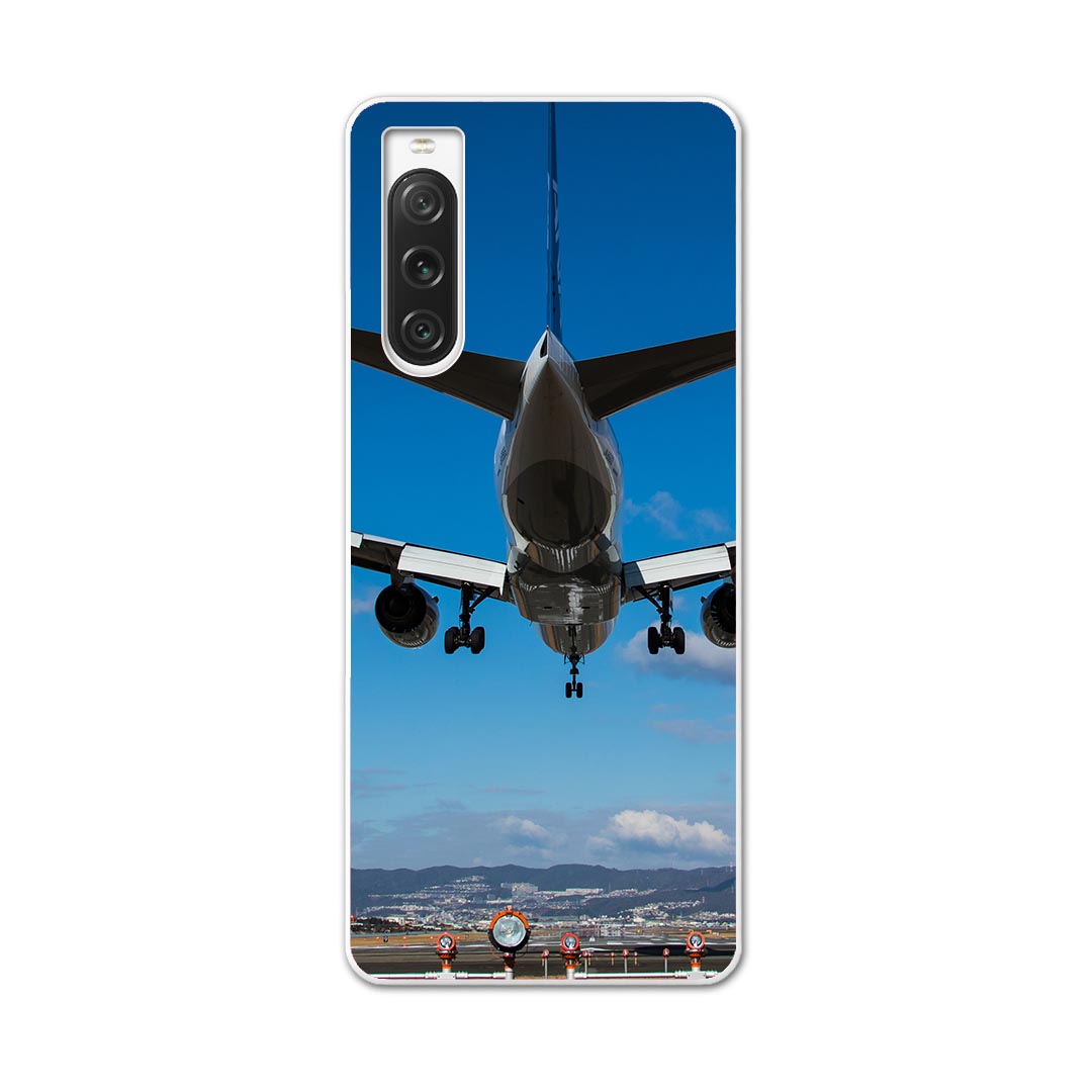 Xperia 10 V 用ハード ケース SO-52D / SOG11 / A302SO / XQ-DC44 各種対応 ケース カバー so52d ハードケース 011412 飛行機　乗り物　空(2.0)