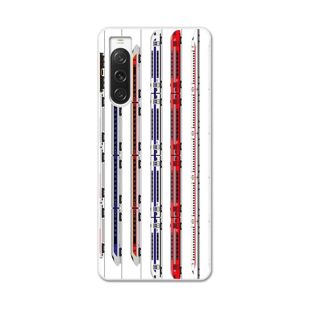 Xperia 10 V 用ハード ケース SO-52D / SOG11 / A302SO / XQ-DC44 各種対応 ケース カバー so52d ハードケース 013216 乗り物　新幹線　電車
