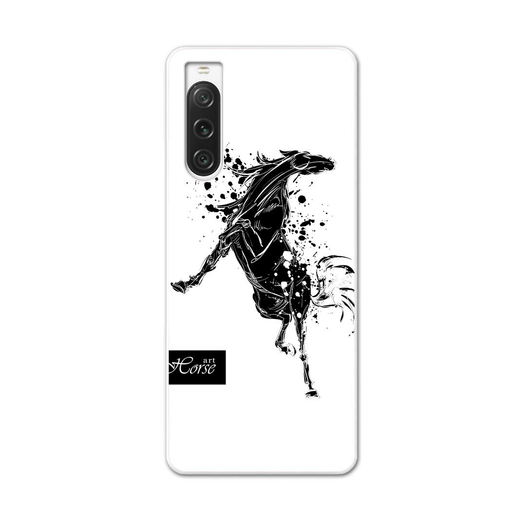 Mobile Phone Cases - Xperia 10 V 用ハード ケース SO-52D / SOG11 / A302SO / XQ-DC44 各種対応 ケース カバー so52d ハードケース 014073 馬　動物　アニマル