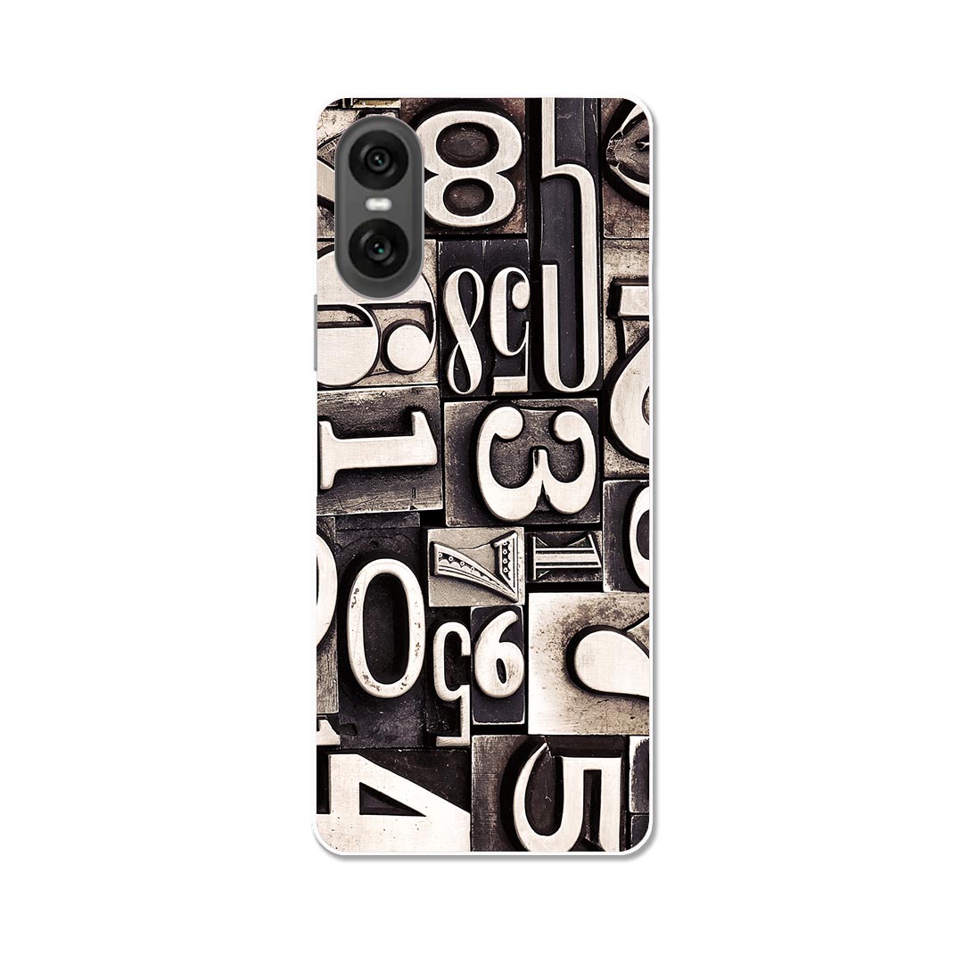 Xperia 10 VI 用 SO-52E / SOG14 / A402SO / 共通対応 ハード ケース so52e 対応 ケース カバー ハードケース 003456 数字　レトロ