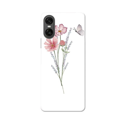 Xperia 10 VI 用 SO-52E / SOG14 / A402SO / 共通対応 ハード ケース so52e 対応 ケース カバー ハードケース 031835 花 蝶々 ピンク Xperia 10 VI 用 SO-52E / SOG14 / A402SO / 共通対応 ハード ケース so52e 対応 ケース カバー ハードケース 031835 花 蝶々 ピンク