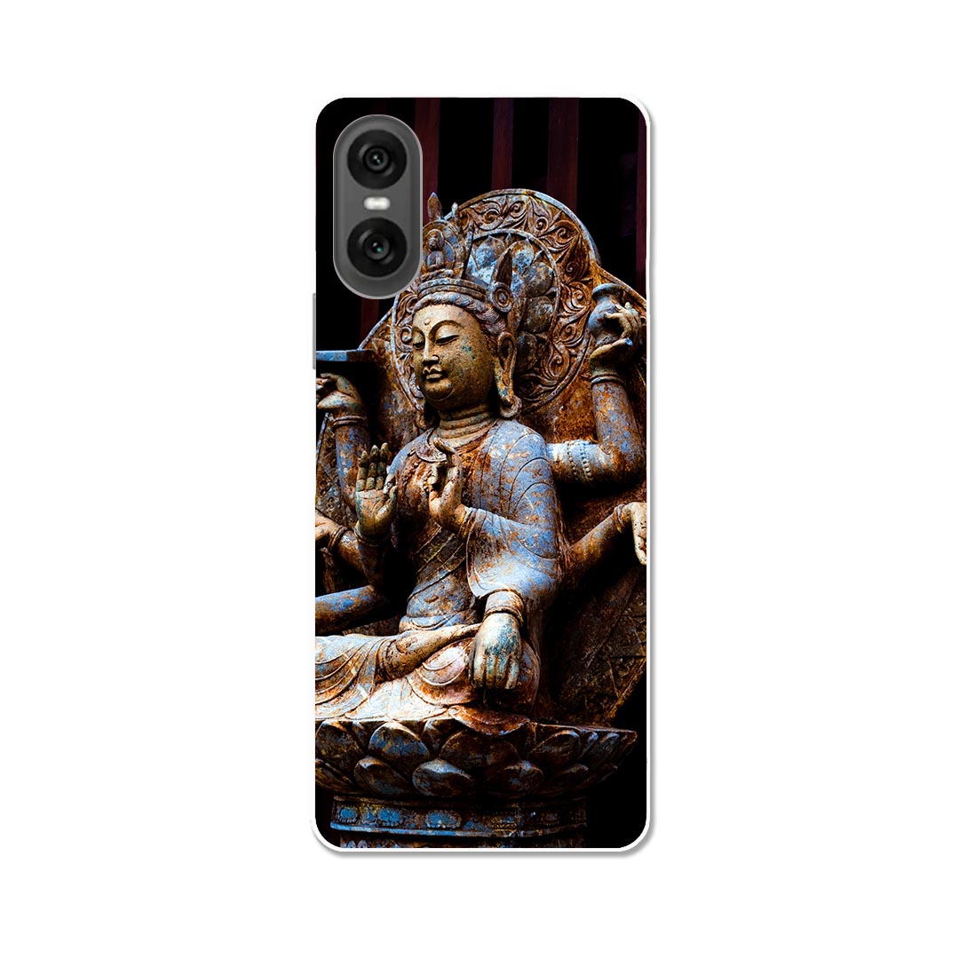 Xperia 10 VI 用 SO-52E / SOG14 / A402SO / 共通対応 ハード ケース so52e 対応 ケース カバー ハードケース 005093 仏像　写真　黒