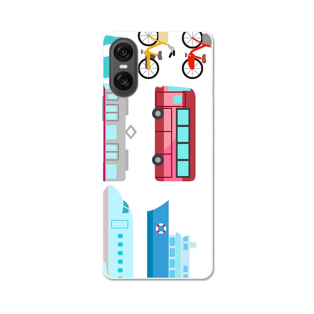 Xperia 10 VI 用 SO-52E / SOG14 / A402SO / 共通対応 ハード ケース so52e 対応 ケース カバー ハードケース 014913 乗り物　車　新幹線