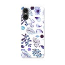 Xperia 10 VI 用 SO-52E / SOG14 / A402SO / 共通対応 ハード ケース so52e 対応 ケース カバー ハードケース 015909 花 植物 紫(2)