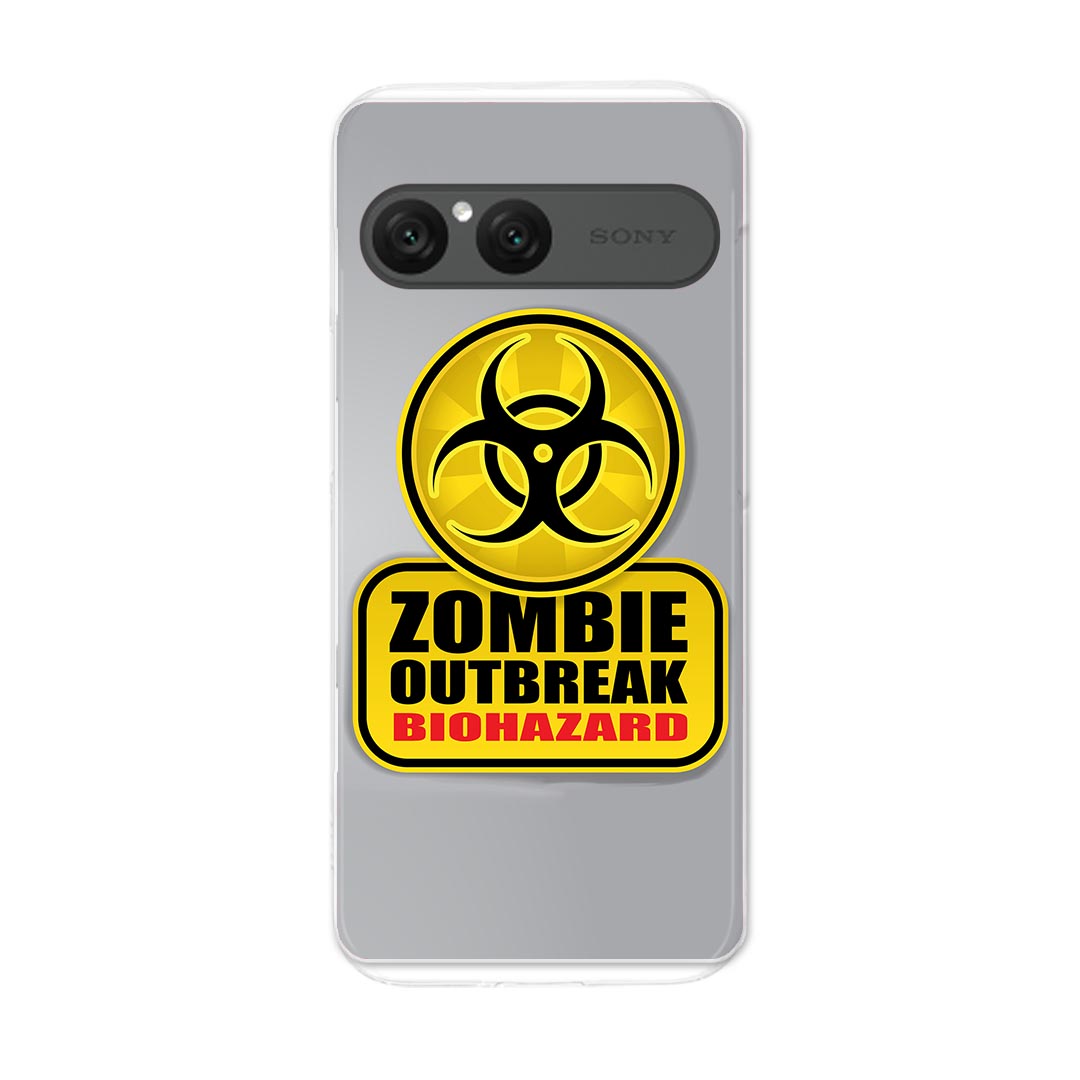 Xperia 10 VII 用 スマホカバー SO-52F / SOG16 / XQ-FE44 共通対応 so52f ケース カバー ハードケース 001180 標識 ゾンビ バイオハザード