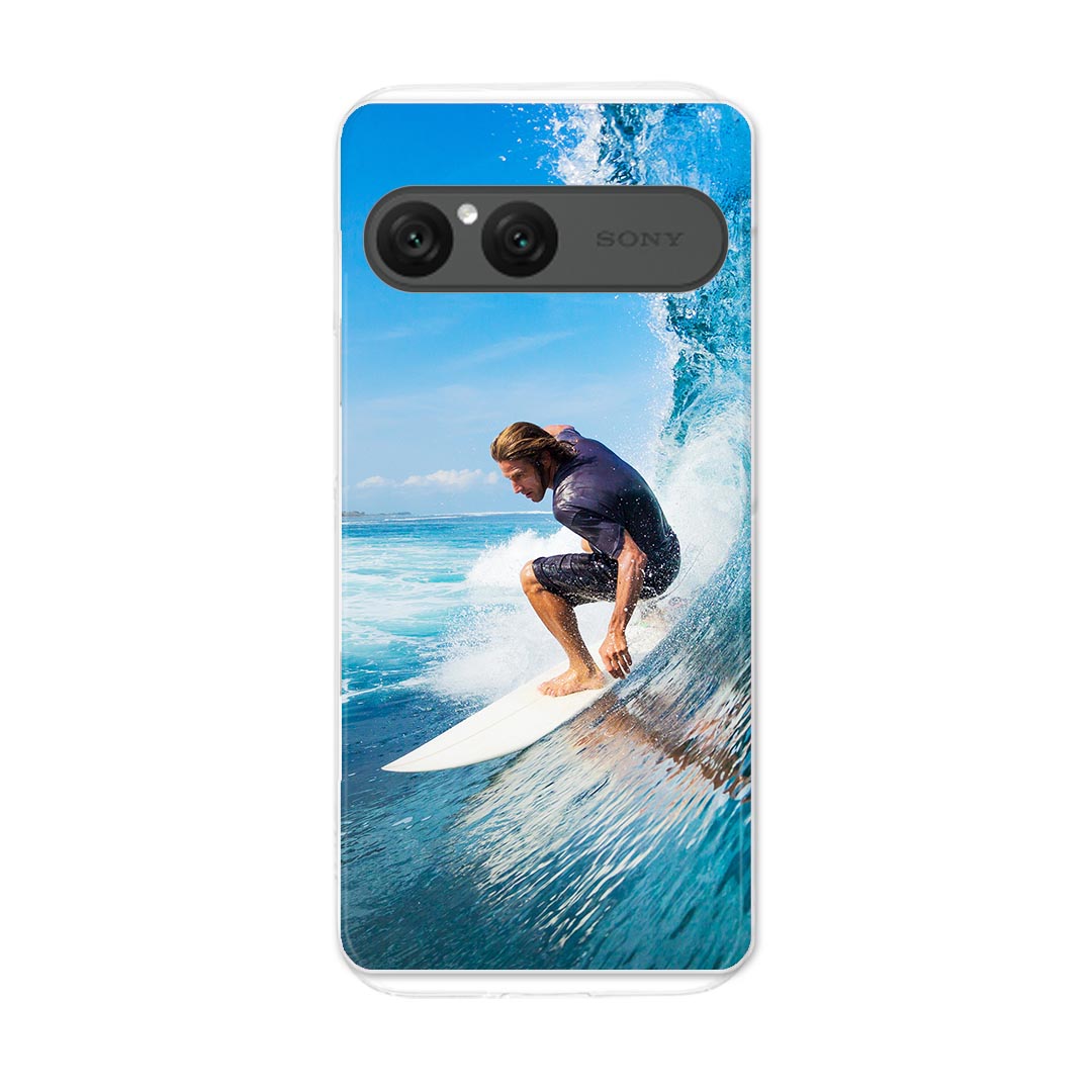 Rakuten - Xperia 10 VII 用 スマホカバー SO-52F / SOG16 / XQ-FE44 共通対応 so52f ケース カバー ハードケース 002840 サーフィン　外国人　人物　海
