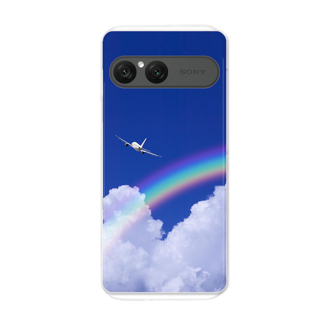 Xperia 10 VII 用 スマホカバー SO-52F / SOG16 / XQ-FE44 共通対応 so52f ケース カバー ハードケース 004717 空　虹　写真(2.0)