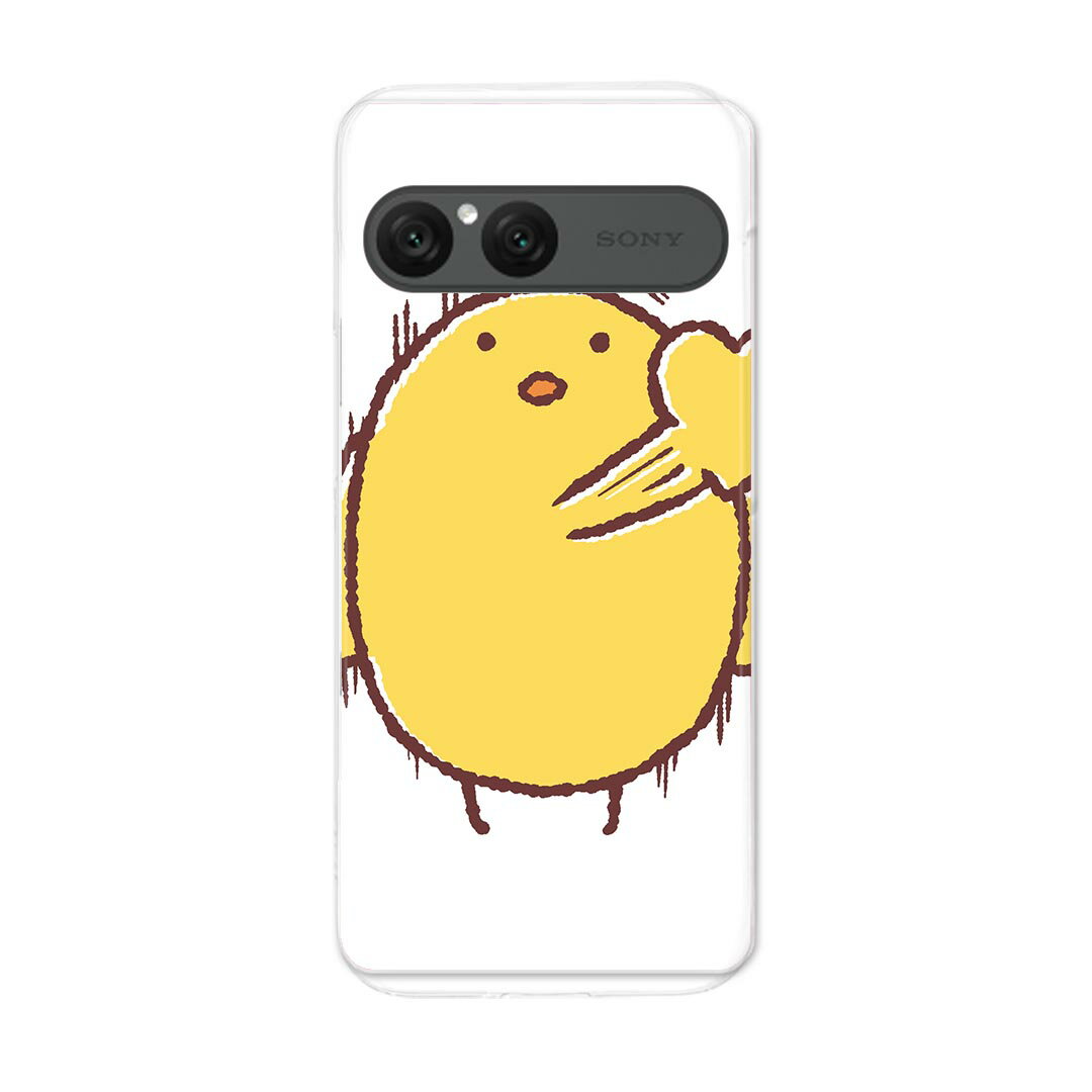 Xperia 10 VII 用 スマホカバー SO-52F / SOG16 / XQ-FE44 共通対応 so52f ケース カバー ハードケース 009734 鳥　ひよこ　キャラクター