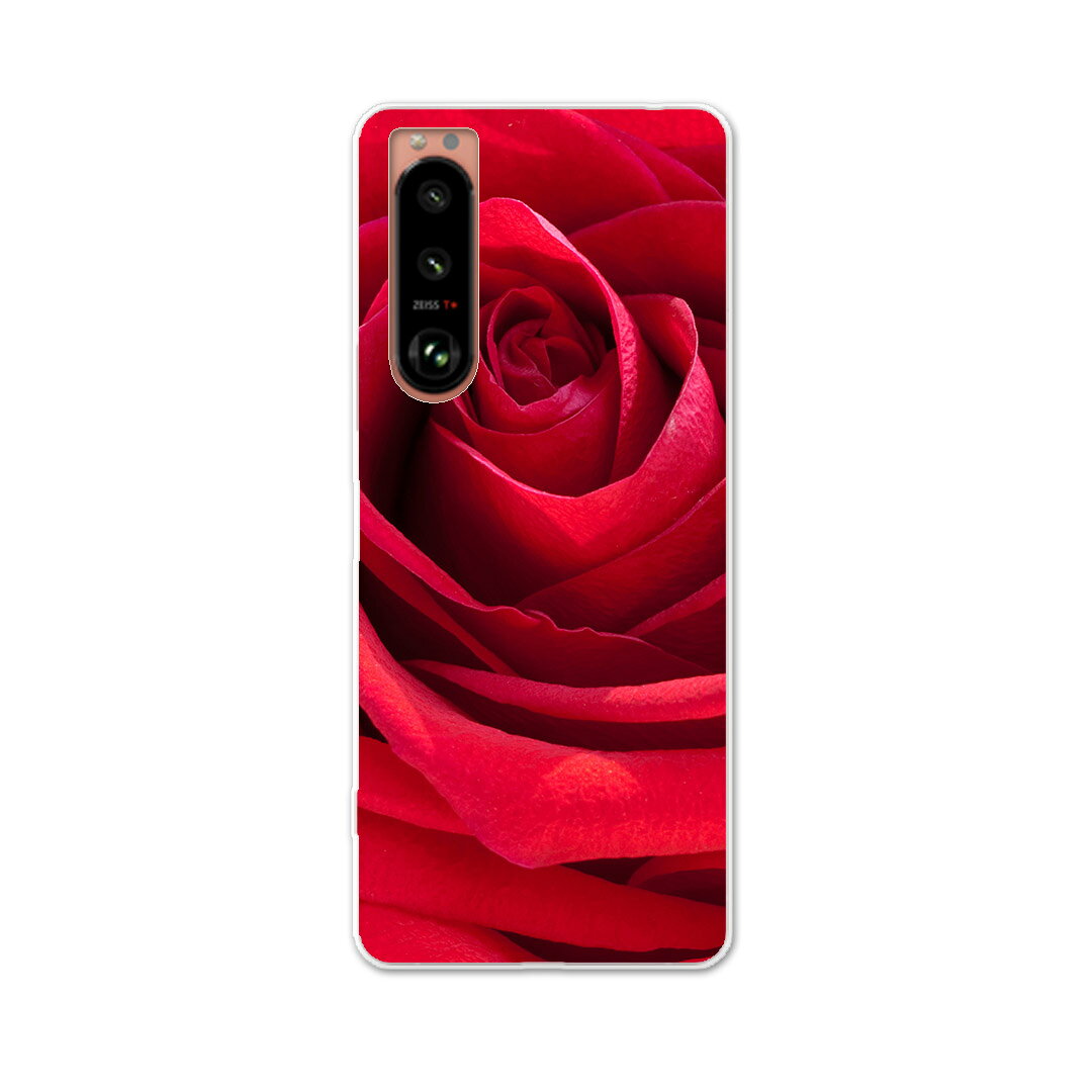 Xperia 5 III エクスペリア SO-53B SOG05 共通対応 専用ハードケース so53b igcase スマホカバー カバー ケース pc ハードケース 000825 ラブリー 薔薇　花