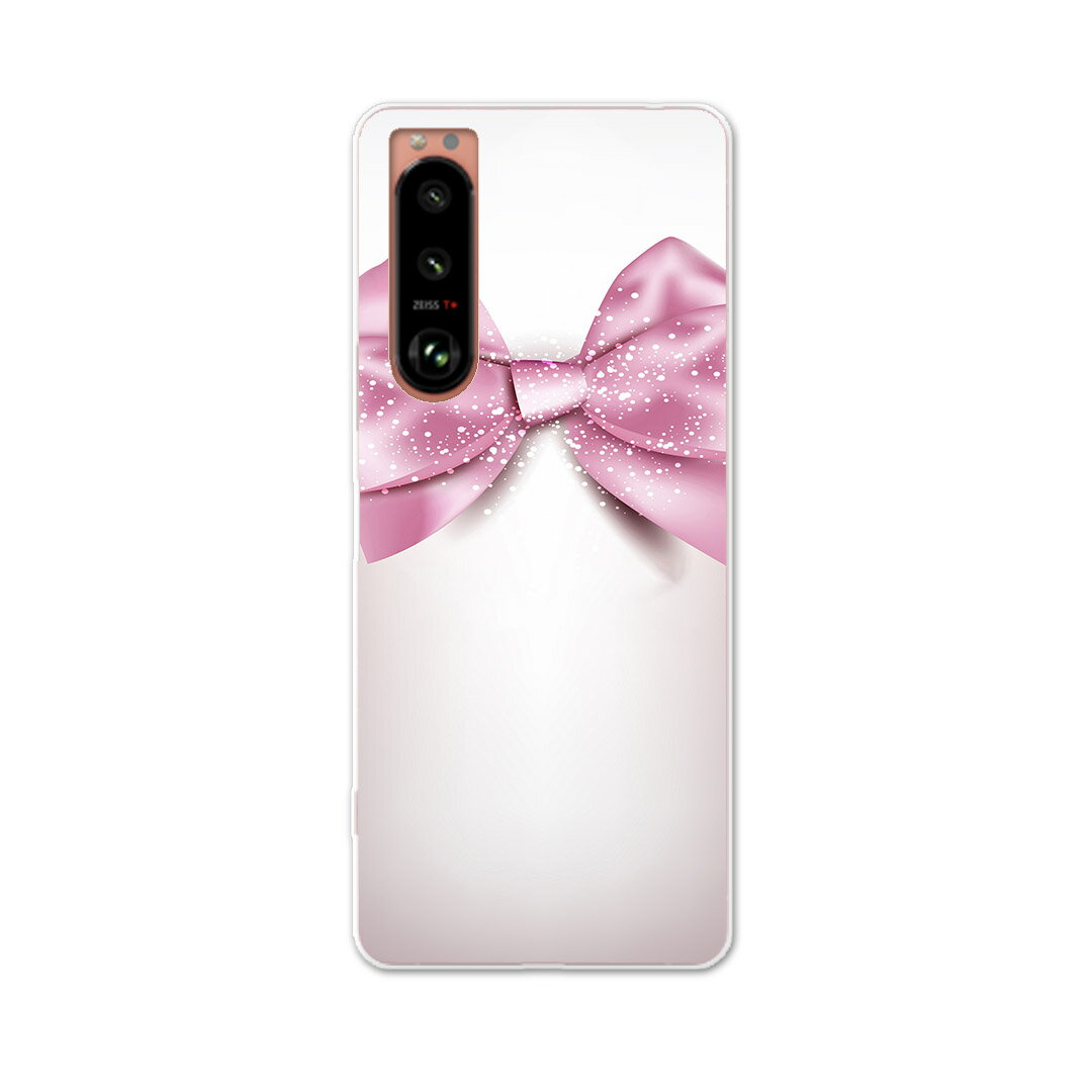 Xperia 5 III エクスペリア SO-53B SOG05 共通対応 専用ハードケース so53b igcase スマホカバー カバー ケース pc ハードケース 001632 ラブリー リボン