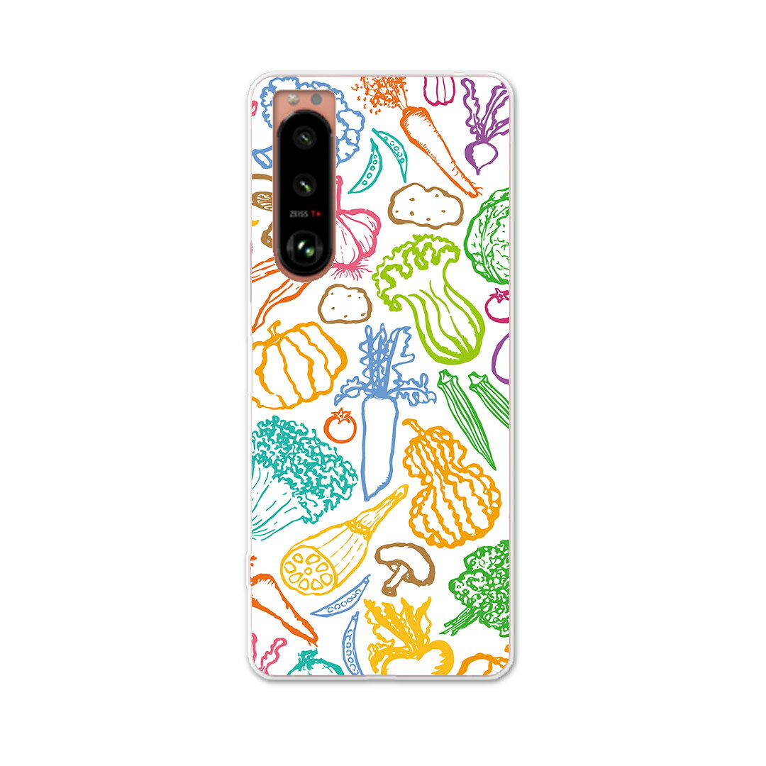 Rakuten - Xperia 5 III エクスペリア SO-53B SOG05 共通対応 専用ハードケース so53b igcase スマホカバー カバー ケース pc ハードケース 008423 ユニーク 野菜　カラフル　模様