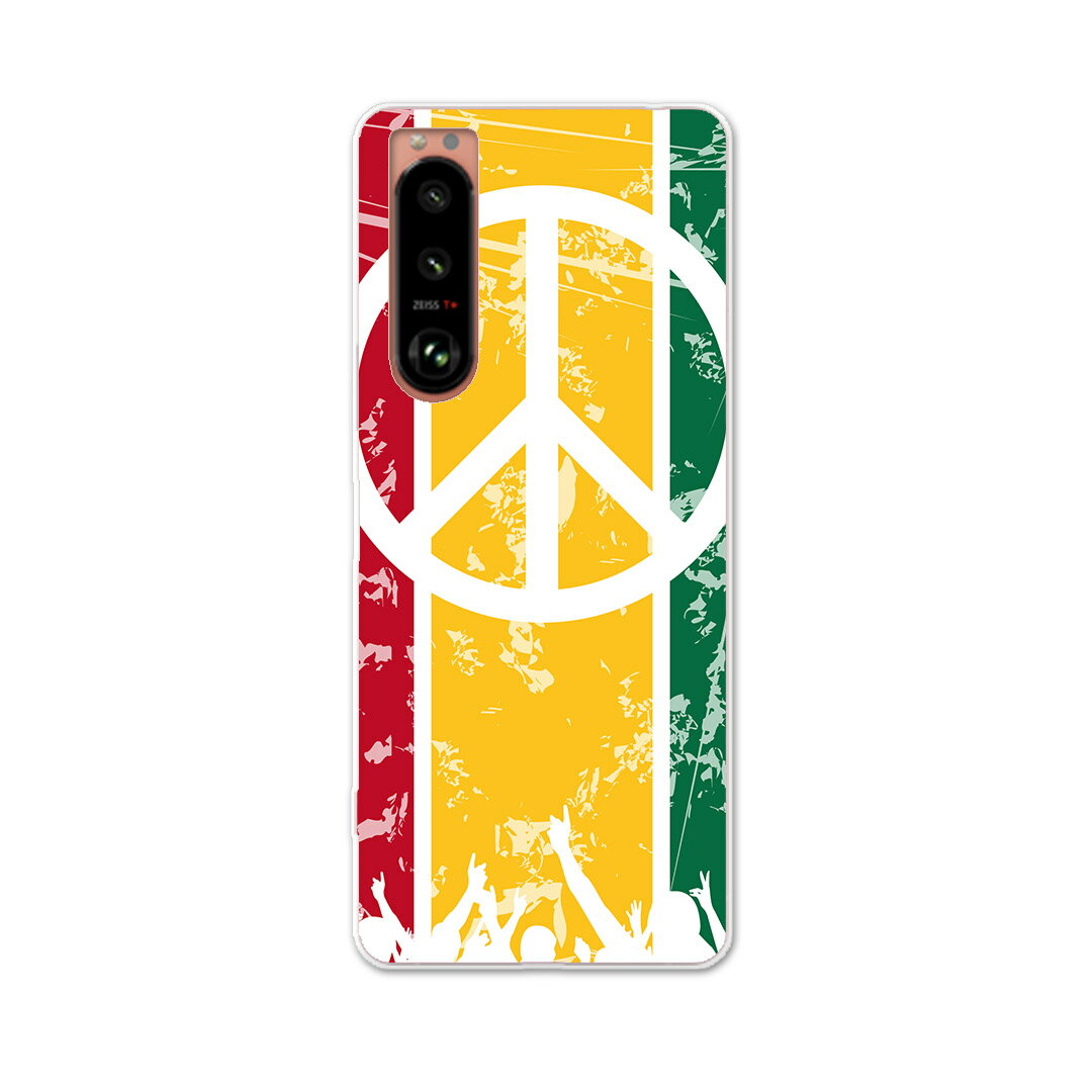 Xperia 5 III エクスペリア SO-53B SOG05 共通対応 専用ハードケース so53b igcase スマホカバー カバー ケース pc ハードケース 011763 レゲエ　ピース　音楽