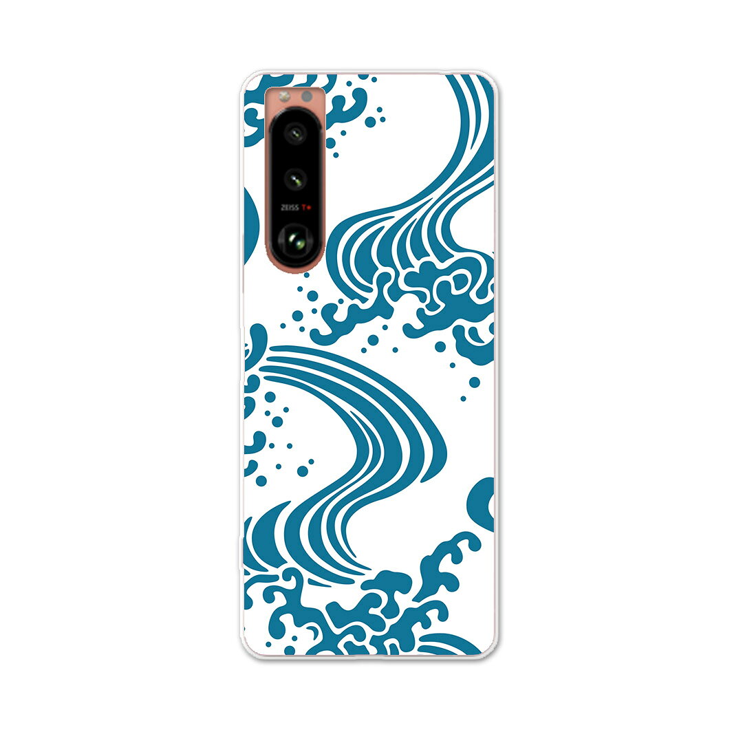 Xperia 5 III エクスペリア SO-53B SOG05 共通対応 専用ハードケース so53b igcase スマホカバー カバー ケース pc ハードケース 012075 波　海　模様