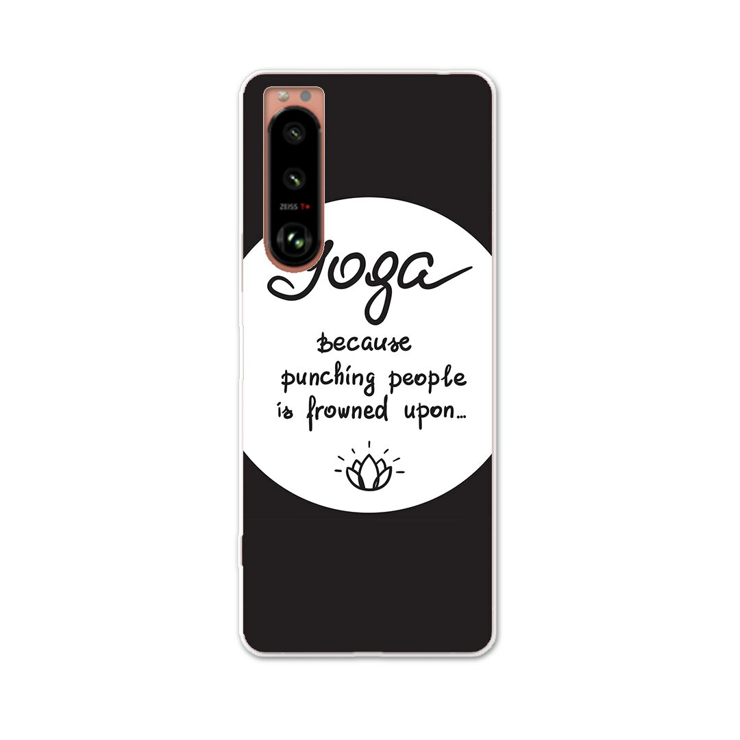 Xperia 5 III エクスペリア SO-53B SOG05 共通対応 専用ハードケース so53b igcase スマホカバー カバー ケース pc ハードケース 016089 yoga ヨガ 英字 おしゃれ